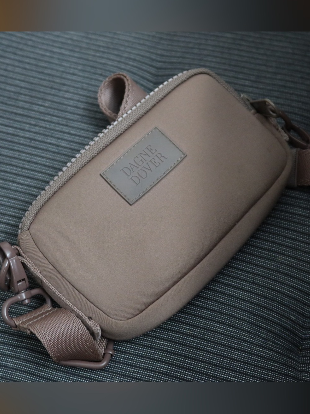 Dagne Dover Belt Bag in Taupe